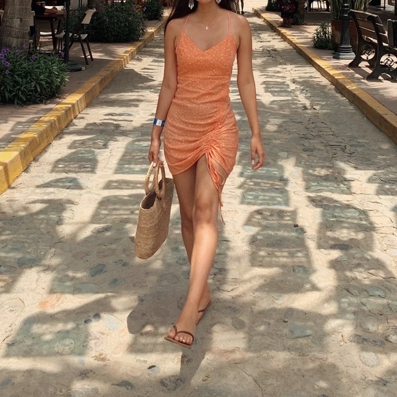 PacSun | Dresses | Orange Flower Adjustable Pacsun Sun Dress | Poshmark